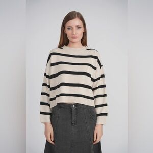 Cropped Oatmeal Sweater